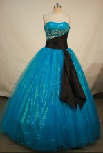 Popular Ball gown Strapless Floor-length Quinceanera Dresses Style FA-C-017