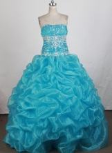 Pretty Ball Gown Strapless Floor-length Quinceanera Dress ZQ12426063