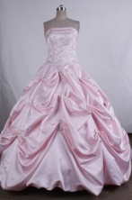 Pretty Ball gown Strapless Floor-Length Quinceanera Dresses LZ42491