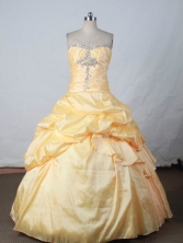 Pretty Ball gown Strapless Floor-length Quinceanera Dresses Style FA-W-389