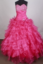 Exquisite Ball Gown Sweetheart   Neck Floor-length Quinceanera Dress LZ42619