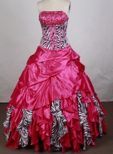 Gorgeous Ball Gown Strapless Floor  -length Quinceanera Dress LZ426