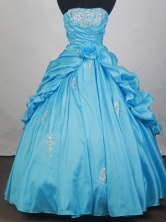 Gorgeous Ball Gown Strapless Floor  -length Quinceanera Dress LZ42618