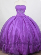 Romantic Ball Gown Strapless Floor-length Quinceanera Dress LZ42616