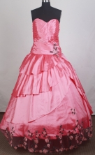 Romantic Ball Gown Sweetheart Neck Floor-length Quinceanera Dress LZ42612