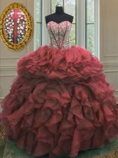 Great Floor Length Pink Quinceanera Gown Sweetheart Sleeveless Lace Up