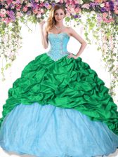  Multi-color Sweetheart Lace Up Beading and Pick Ups Quince Ball Gowns Sleeveless