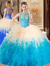 Fancy Floor Length Ball Gowns Sleeveless Multi-color Sweet 16 Dresses Backless