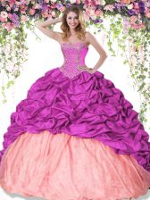  Multi-color Vestidos de Quinceanera Military Ball and Sweet 16 and Quinceanera with Beading and Pick Ups Sweetheart Sleeveless Lace Up
