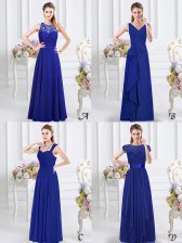 Great Sleeveless Lace and Ruffles and Ruching Zipper Dama Dress for Quinceanera