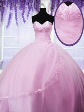 Glamorous Sleeveless Appliques Lace Up 15 Quinceanera Dress