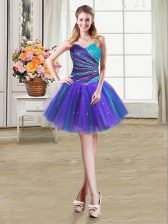 Smart Multi-color Sleeveless Beading and Ruffles Mini Length Homecoming Dress