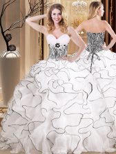 Extravagant Sleeveless Ruffles Lace Up Sweet 16 Dresses