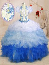  With Train Ball Gowns Sleeveless Multi-color Quinceanera Dress Lace Up