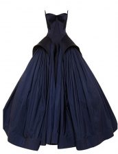  Floor Length A-line Sleeveless Navy Blue Prom Dresses Zipper
