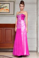  Sleeveless Side Zipper Ankle Length Beading and Ruching Homecoming Dress
