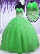 Luxury Sweet 16 Dresses Military Ball and Sweet 16 and Quinceanera with Beading and Embroidery Sweetheart Sleeveless Lace Up
