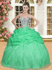 Top Selling Floor Length Lace Up Vestidos de Quinceanera for Military Ball and Sweet 16 and Quinceanera with Beading