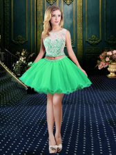 Extravagant Scoop Sleeveless Beading and Lace and Appliques Mini Length 