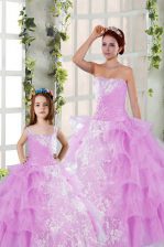 Custom Design Sleeveless Beading and Ruching Lace Up Ball Gown Prom Dress