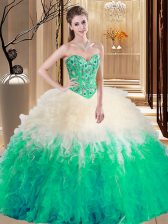 Ball Gowns Sweet 16 Quinceanera Dress Multi-color Sweetheart Tulle Sleeveless Floor Length Lace Up