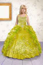  Pick Ups Ball Gowns Womens Party Dresses Apple Green Spaghetti Straps Satin Sleeveless Floor Length Lace Up