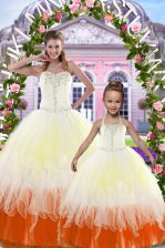  Floor Length Ball Gowns Sleeveless Multi-color Quince Ball Gowns Lace Up