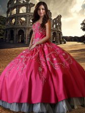  Floor Length Hot Pink Quinceanera Dresses Sweetheart Sleeveless Lace Up