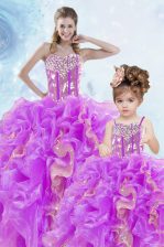 Comfortable Sequins Floor Length Multi-color 15th Birthday Dress Sweetheart Sleeveless Lace Up