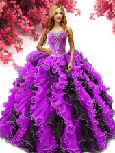  Floor Length Multi-color 15th Birthday Dress Sweetheart Sleeveless Lace Up