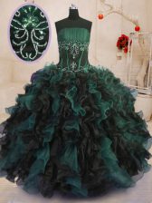 Custom Design Floor Length Ball Gowns Sleeveless Multi-color Quinceanera Gowns Lace Up