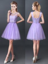 New Arrival Scoop Sleeveless Lace Lace Up Quinceanera Court Dresses