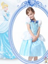  Scoop Short Sleeves Clasp Handle Knee Length Beading Toddler Flower Girl Dress