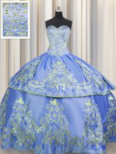 Clearance Sleeveless Beading and Embroidery Lace Up Sweet 16 Quinceanera Dress