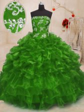 Superior Floor Length Ball Gowns Sleeveless Quinceanera Dresses Lace Up