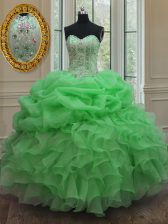  Pick Ups Ball Gowns 15 Quinceanera Dress Sweetheart Organza Sleeveless Floor Length Lace Up