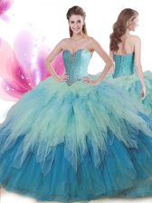  Floor Length Ball Gowns Sleeveless Multi-color Ball Gown Prom Dress Lace Up