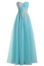 Free and Easy Sleeveless Appliques Zipper Prom Evening Gown