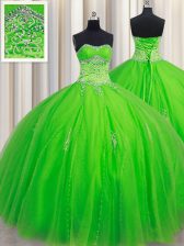 Chic Floor Length 15 Quinceanera Dress Sweetheart Sleeveless Lace Up