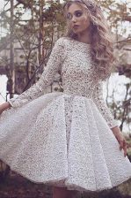 Smart Lace Long Sleeves Mini Length Dress for Prom and Lace