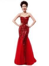  Mermaid Sequined Sleeveless Prom Dress and Sequins