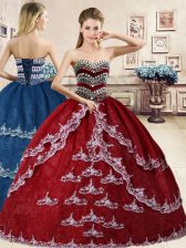 Hot Sale Sleeveless Lace Up Floor Length Beading and Appliques 15 Quinceanera Dress
