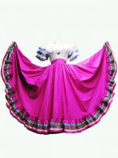 Colorful Fuchsia Sweet 16 Quinceanera Dress Military Ball and Sweet 16 and Quinceanera with Ruffled Layers Off The Shoulder Short Sleeves Lace Up