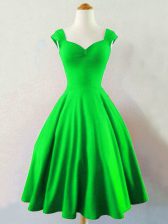 Fashionable Knee Length Lace Up Dama Dress for Quinceanera for Prom and Party and Wedding Party with Ruching