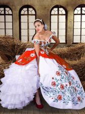 Fashion Multi-color Sleeveless Taffeta Lace Up Quinceanera Gowns for Military Ball and Sweet 16 and Quinceanera