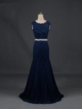 Best Selling Scoop Sleeveless Lace Prom Party Dress Beading Backless