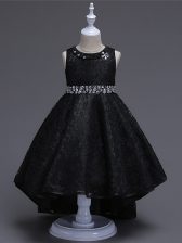 Attractive Sleeveless Beading Lace Up Little Girls Pageant Dress Wholesale