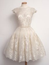 Enchanting Cap Sleeves Lace Lace Up Quinceanera Court Dresses