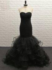  Black Sleeveless Tulle Zipper Evening Dress for Prom and Sweet 16