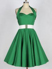  Mini Length A-line Sleeveless Green Court Dresses for Sweet 16 Lace Up